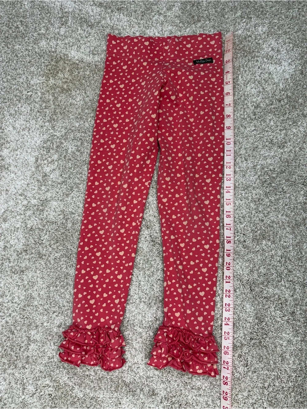 Matilda Jane Girls Heart Ruffle Leggings Size 10
